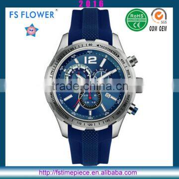 FS FLOWER - 47 mm Watch Case Stainless Steel Waterproof Chronograph Watch Movements Miyota os20 Silicone Watches