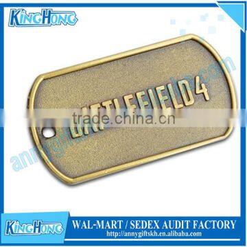 Embossed design custom military dog tags