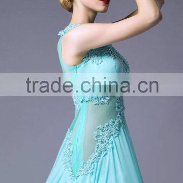 K123 2015 Real Sample Top Quality Chiffon Evening Dress With Long Train photo-5