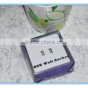 High speed 2 port usb mobile socket for for Ipad,Iphone,Samsung Other Fit USB Ports Devices
