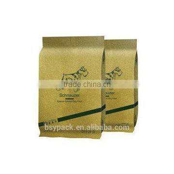 Clear kraft paper heat seal foil bags with gusset side