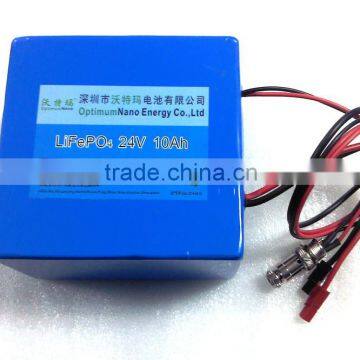 hotest!!! 24v 10ah optimumnano lithium battery for e-motor