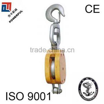 WITH HOOK REGULAR DOUBLE WOOD PULLEY BLOCK photo-6