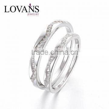 Trendy Coming 2016 S925 Silver Engagement Couple Rings photo-2