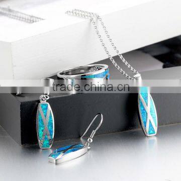 925 Silver Opal Beautiful Jewelry Set S051W photo-5