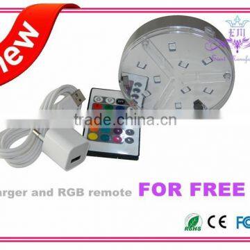 Hot selling RGB battery operated SMD led party light base/RGB vase light for event decoration