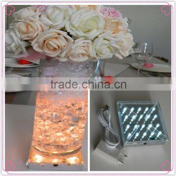 Decorative items for Party /Wedding/Event stage decorations 4 inch led light base for vase