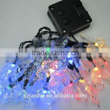 2015 new hot Solar Powered 4.8m 20 Led butterfly String Fairy Lights for Garden Chrismas