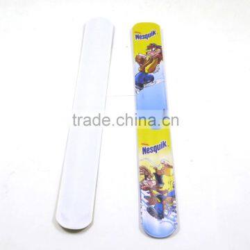 Promotional gift Cartoon Shaped Reflective slap bracelet Custom Clap clip Wholesale PVC Slap clip