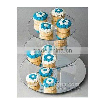 round shape clear acrylic cupcake stand