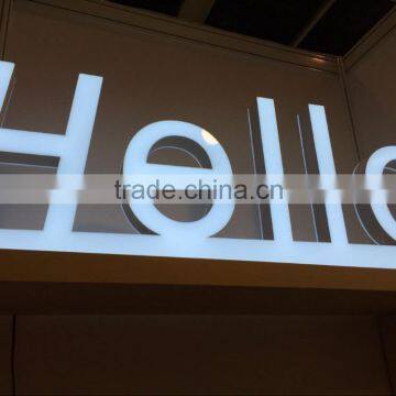 sign plastic letters advertising front light acrylic 3d led channel letter lighted hello signs