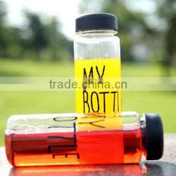 Korea Hot Sale Plastic Sports Water Bottle 500 ml my Bottle With Black Cap photo-4