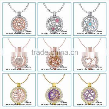 DIY custom daily life of tree plating silver/gold/ rose gold coin holder necklace pendant