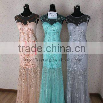 Hot Sale Gorgeous Pink Short Sleeve Transparent Backless Fashion Beaded Party Sexy Dress Elegant Young Sex Evening Dress photo-5