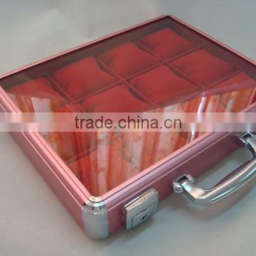 Lockable watch case,watch case waterproof,aluminum paper watch box