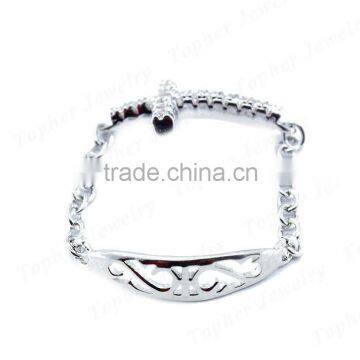 2015 New Fashion Gemstone 925 Silver Cross Chain Ring photo-2