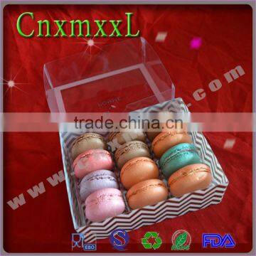 professional macaron clear plastic box