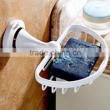 80359D Brass Toilet Accessories Hotel Use Made in China White Soap Basket Bathroom Fittings