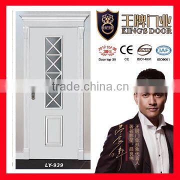 2015 New wooden door with upper head frame