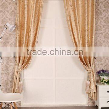 embossed black out with gold print flocking grommet curtain panel drapes