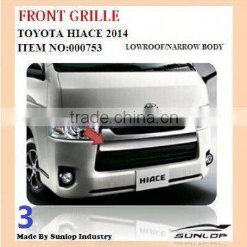 #000753 Front Grille Narrow Body for 2014 toyota hiace lowroof