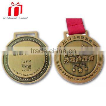 brass craft metal medal/ zinc alloy gold Medal/cheap Custom Medal