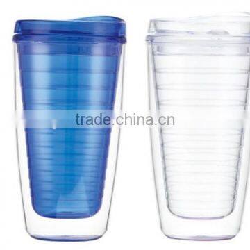 plastic tumbler with lid,ps plastic mug