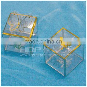 Custom plastic clear jewelry box