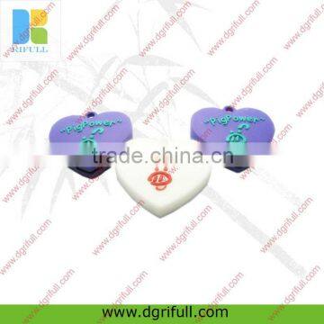 Cute heart shape silicone key cover