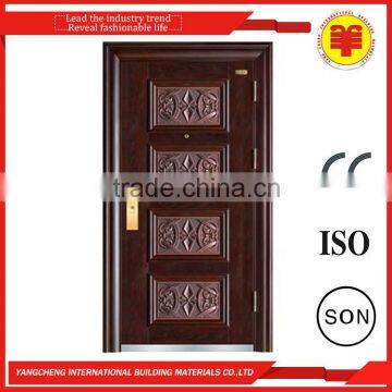 Single cold rolled steel outside/inside doors latest designs for family flat