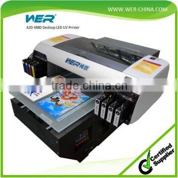 High Quality A2 size 8 color 5760 * 2880 dpi WER-D4880UV mini uv printer