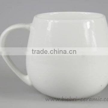 Plain White Food Safety Tea Coffee Mugs Cups Ceramic Porcelain With Decal Artwork Customized Design