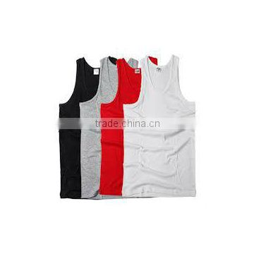 Custom Men's Solid Color Plain Dyed Cotton Tank Tops