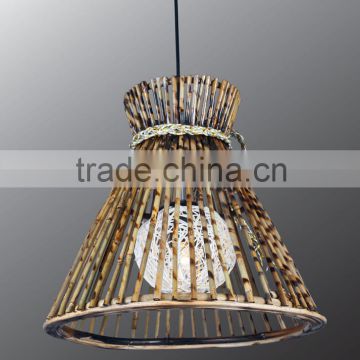 2015 Hot sale brown bamboo hanging rattan pendant lamp