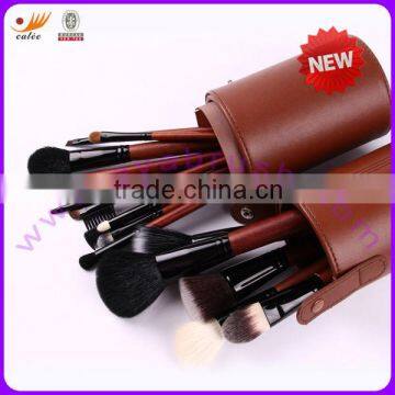 EYA 16pcs synthetic hair coffee makeup brush