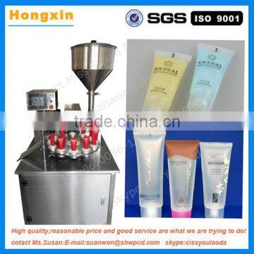 Industrial shoe polish cosmetic tube filling and sealing machine