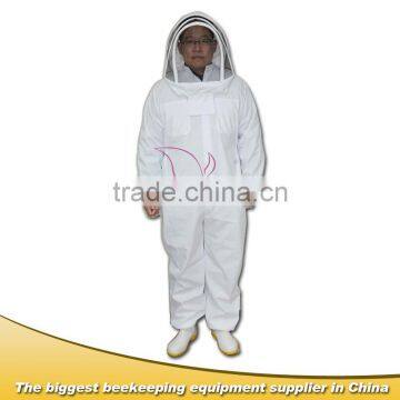 100% cotton beekeeping coverall hooded bee protection suit