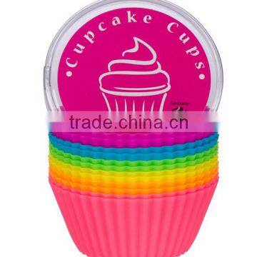 Candy color Muffin cup Reusable silicone cake mold