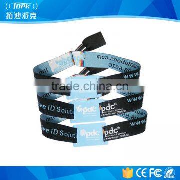 RFID ISO18000-6C UHF fabric party wristbands woven wristbands for party