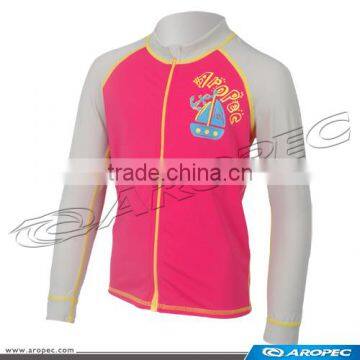 Sweet Kids Lycra Long Sleeve Zipper UV Swim Rash Guard