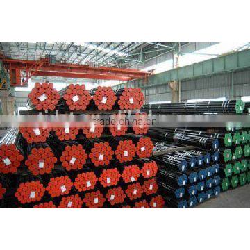 Manufactuer of API 5L ASTM A53 A106 carbon seamless steel pipe with black coating and caps for oil and gas