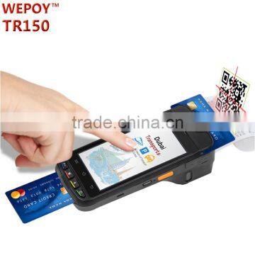 4G LTE EMV android pos terminal with printer barcode scanner NFC GPS