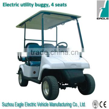 cheap electric 4 seater golf cart with jumper seat , EG2026KSF