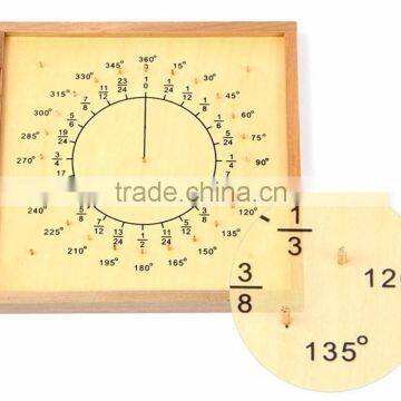 Wooden Math Toy Montessori Circular Math Fraction Division Teaching Aids photo-6