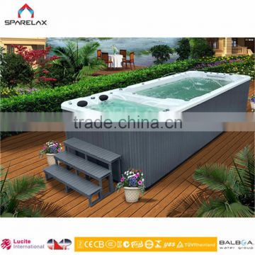 Hot sale above ground swimming pool hydro massage pool endless swim spa pool