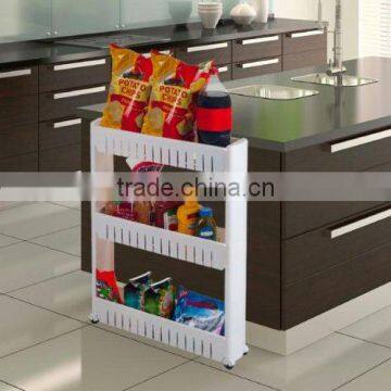 Slim Slide Out pantry Storage Tower for Laundry and Bathroom and Kitchen