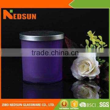 2017 hot sale 300ml Wholesale glass metal lids for candle jars products exported from china