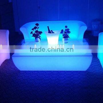 PE LED Modern Sofa Furniture / Night Club Plastic Sofa Set/ Glow Led Sofa photo-2