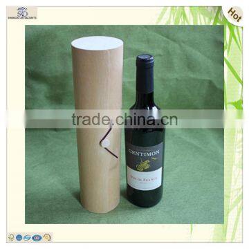 Craft Round Antique Clasp Veneer Wooden Gift Box photo-5