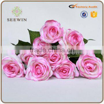 China factory handmade artifical real touch rose flower for wedding home decoration